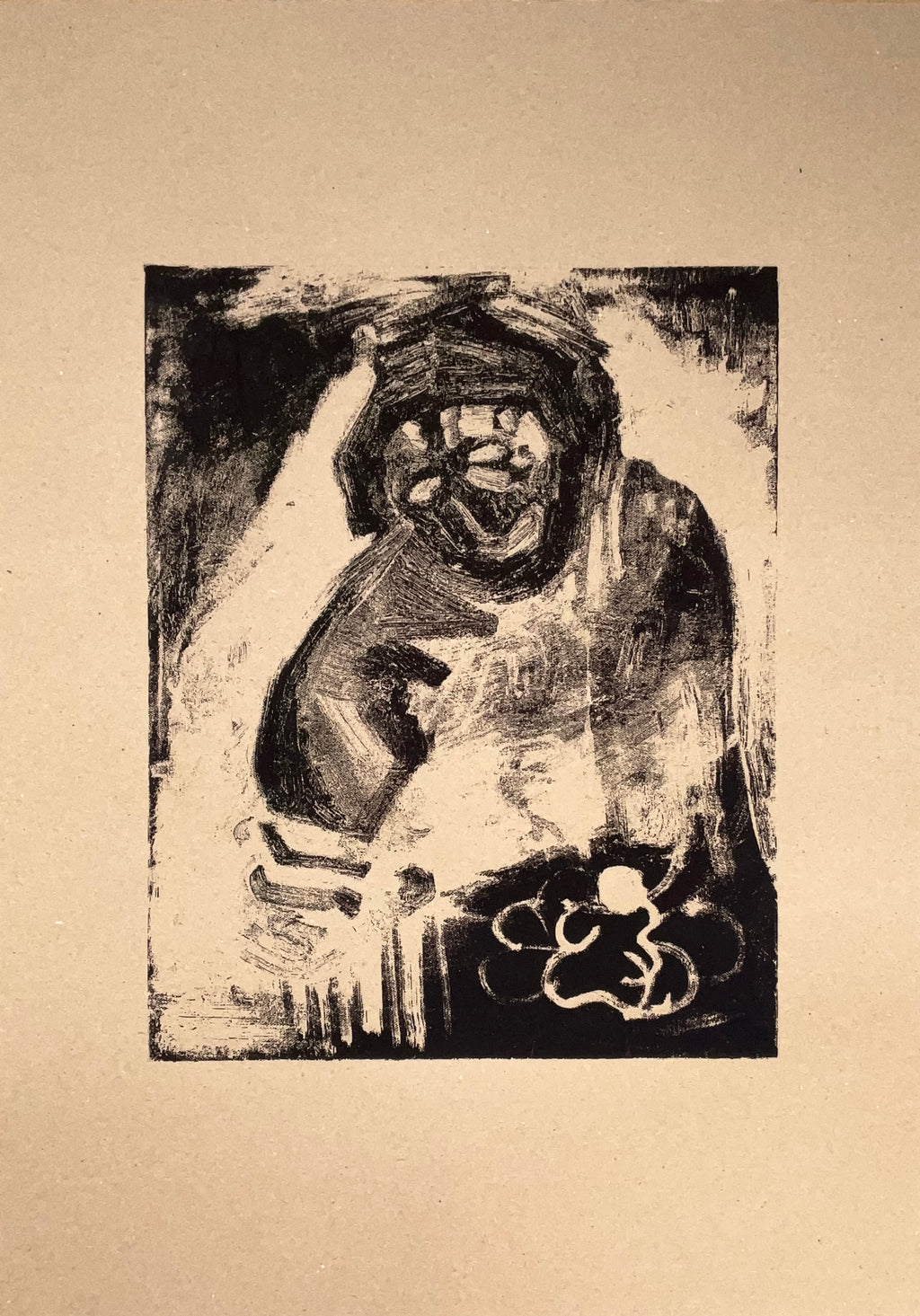 "Cron" - Monochrome Black - Kraft cardstock